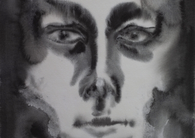 akwarela z cyklu „Ciała niebieskie” 30x40cm