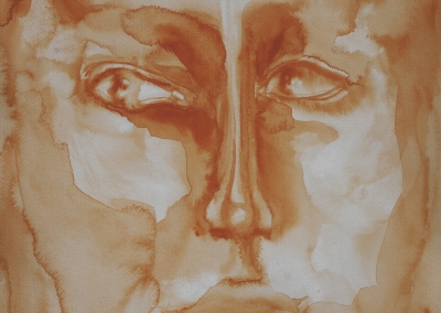 akwarela z cyklu „ciała niebieskie” 30x40cm