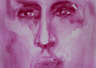 akwarela z cyklu „ciała niebieskie” 30x40cm