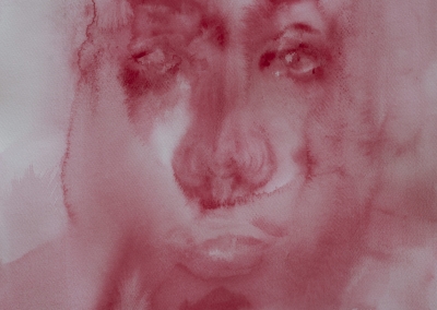 akwarela z cyklu „ciała niebieskie” 30x40cm