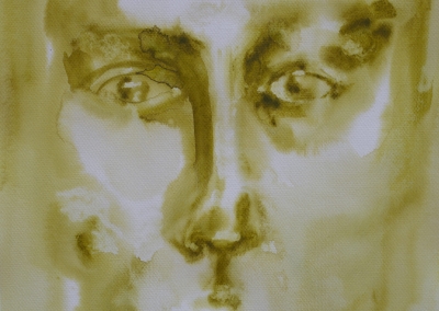 akwarela z cyklu „ciała niebieskie” 30x40cm