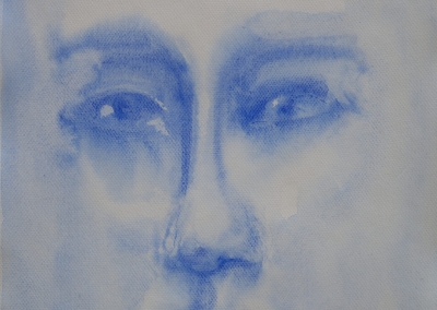 akwarela z cyklu „ciała niebieskie” 30x40cm