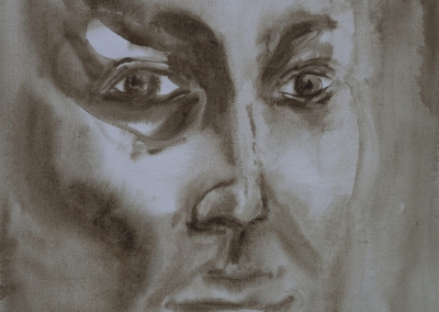 akwarela z cyklu „ciała niebieskie” 30x40cm