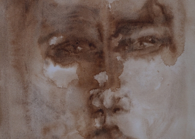 akwarela z cyklu „ciała niebieskie” 30x40cm