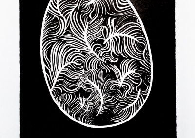 Jajo, linoryt 21×29,7