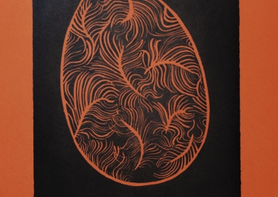 Jajo, linoryt 21×29,7