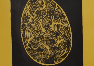 Jajo, linoryt 21×29,7