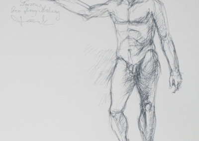 w podróży, Perseus bez głowy Meduzy w Muzeum Archeologicznym/ Ateny 14x15cm